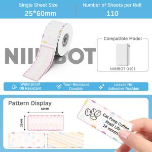 Niimbot D101 Bluetooth Thermal Label Printer for Android iOS with 1200mAh Battery & Free App for Custom Label Printing No Ink Required
