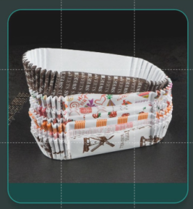 Kertas Cupcake Oval Laminasi Anti Lengket Pet cc Polygonal isi 50lembar