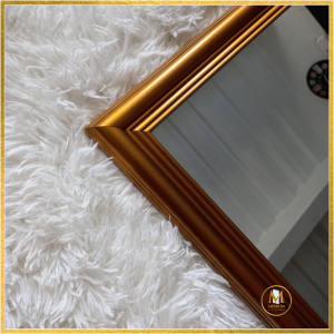 Rectangle Wall Mirror Glossy Black Wood Frame 23 inches x 47 inches