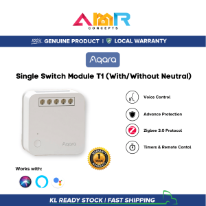 Aqara Single Switch Module T1 Zigbee 3.0 ( With / Without Neutral ) Advanced Protection Switch Support Global Version