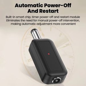 SHIRUI DC Bộ định tuyến tự động khởi động lại WiFi 5.5x2.1mm 24 giờ Thiết bị khởi động lại bộ định tuyến ABS Khởi động lại đường truyền điều khiển