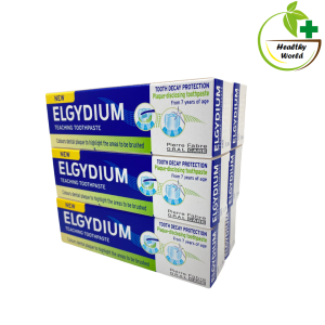Elgydium TEACHING PLAQUE DISCLOSING Toothpaste 50ml x 6 (FREE *Attractive Pouch - Limited Edition*)