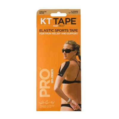 KT Tape Pro 3 strips 25cm precut (Black Blue Pink Beige) Kinesiology Tape