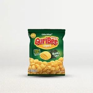 Camilan Snack Keripik / Kerupuk Guribee Ekstrudat 4 Lapis BBQ Balado Rumput Laut Keju Krispi 65 Gram