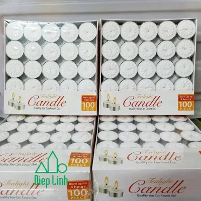 [HCM]NẾN TEALIGHT KHÔNG KHÓI KHÔNG MÀU 50 VIÊN CHÁY 4-5H