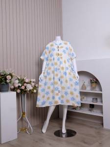 ZORAYA Daster Terbaru Yasmina Dress Busui Freindly Dress Premium Wanita Bahan Rayon Adem Lembut