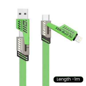 Kabel Data Pengisian Cepat BlueWow 65W 4 IN 1 Cocok Untuk Port Tipe C Port Mikro dan Port IP