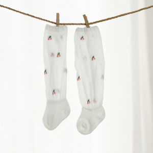 【SG stock】Mesh thin cotton mosquito socks proof boneless baby socks baby knee length stockings网眼薄棉防蚊无骨婴儿袜子宝宝过膝长筒袜