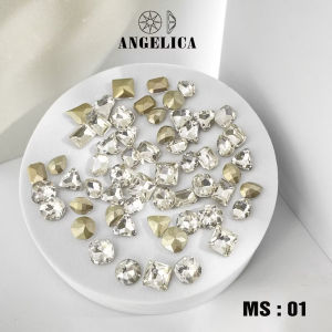 Túi đá khối lớn Angelica 50 viên mix kiểu (Túi) làm móng học nail