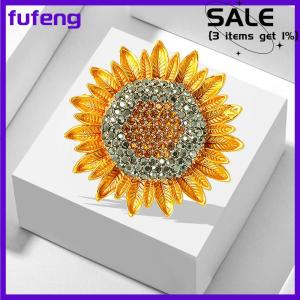 fufeng Vintage Collecting Beauty Flower From Sunflower Brooches For Women Girl Party Wedding Brooch Pins Gifts