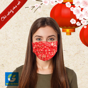 [NĂM MỚI] Khẩu Trang đỏ 2023 Hoạ Tiết chữ Phúc Kháng Khuẩn Người Lớn ( 1 Túi 10 Chiếc )