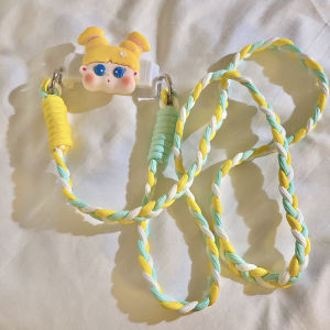 Rosalynng Tali Gantungan HP Strap Hp Lucu Weave Mobile Phone Strap for Cell Phone Hanging Cord Sling Kartun Pendant Universal Cross-body Lanyard hp Lucu Neck Hemp Rope Tali Phone Strap