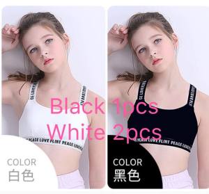 (READY STOCK) 3Pcs Girls Bra Teenager Cotton Bra Children Non Wired Thin Padded Underwear(code:3)