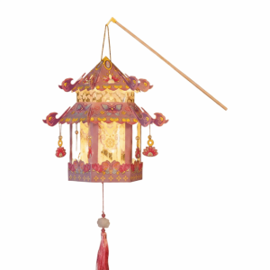 WISH BOUTIQUE Paper Middle Autumn Festival Lantern Rabbit Hand Made Handheld Lantern Antique PP Children DIY Lantern Material Kit Women