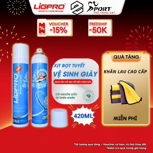 Chai xịt vệ sinh bọt tuyết khô + khử mùi giày công nghệ nano bạc LIGPRO hương tinh dầu quế