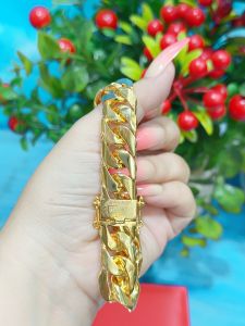 Lắc tay chạm chữ mạ 24.k cực đẹp k567