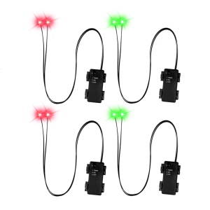 2Pieces Halloween LED Light Up Eyes Power Weather Proof Decorations In 2 Bright Color