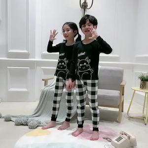 Girls Pajamas Sets 2 to 3 4 5 6 7 8 9 10 11 12 13 14 Years Cotton 100 Toddler Kids Pijamas Long Sleeve Cute Pyjama Pink Cat Pjs2026