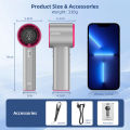 GOOJODOQ Mini Fan Rechargeable Handheld Fan Portable Strong Wind 100 Gear High-Speed Adjustable Turbo Portable Handheld Fan for Outdoor Sports. 