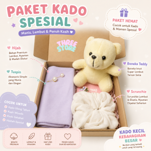 Paket Kado Wanita Isi Boneka Hijab Scrunchie / Kado Simple Untuk Sahabat Perempuan Lengkap & Murah