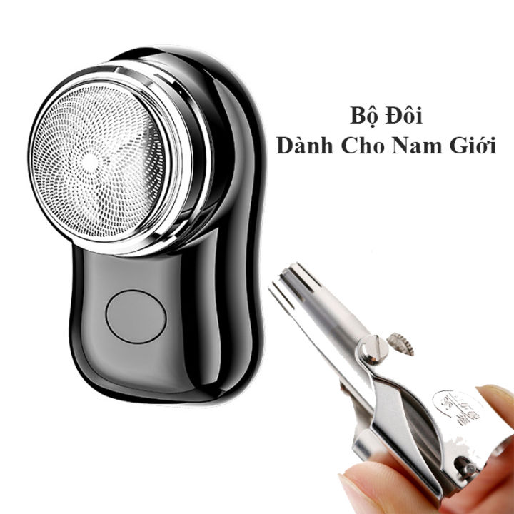 [HN]Combo 2 Một Máy Cạo Râu Nam Mini Bỏ Túi Sạc Pin,Một Dụng cụ cắt tỉa ...