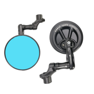 Motorcycle Side Mirror Universal Adjustable For HONDA/YAMAHA 360° Blue HD Rearview Mirror Easy Install Premium Material