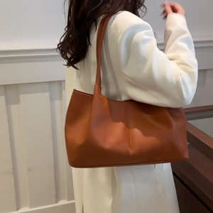 Thời trang của phụ nữ Túi Xách Quai phía trên ví giản dị đi lại Túi đeo vai chất liệu da PU nách túi để sử dụng hàng ngày