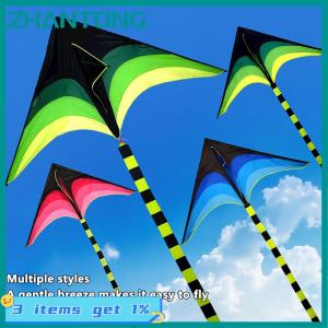 ZHANTONG ว่าวทุ่งหญ้า1.2ม. ง่ายต่อการบินสำหรับผู้ใหญ่ว่าวสามเหลี่ยมสำหรับเด็กติดตั้งง่าย