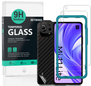 Ibywind Xiaomi Mi 11 Lite / Xiaomi 11 Lite 5G NE [2PCS Pack] Tempered Glass Screen Protector With Easy Install Kit