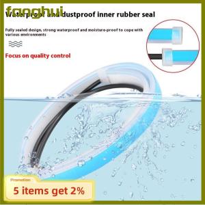 fanghui 2ชิ้น30เซนติเมตรรถยืดหยุ่น DRL ไฟหน้ารถแถบไฟ LED อเนกประสงค์กันน้ำสัญญาณไฟเลี้ยวสีเหลืองไฟเบรก