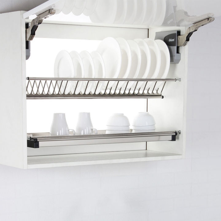 IDEAL Kitchen Collection Dish Rack Tier Cabinet Dish Drying Rack 304  Stainless Steel Dish Slots Kitchen Plate Bowl Utensils Cups Draining Rack 