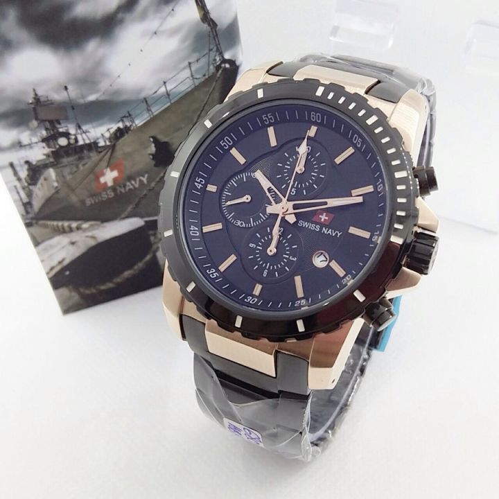 Swiss Navy 6802MC-Display Analog Tanggal Chronograph Jam Tangan