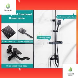 High Pressure Rain Shower System Rainfall with Large Shower Head