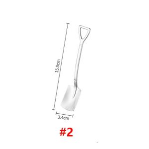 Thickening Stainless Steel Shovel Spoon Creative Watermelon Spoon Shovel Coffee Spoon Teaspoon Ice Cream Dessert Scoops Kitchen Restaurant Tableware Cutlery Set Multifunctional Food Fruit Dinner Spoon