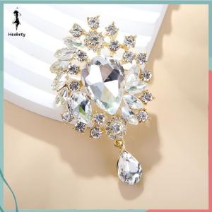 ส่วนลด 10 บาท สำหรับการซื้อ 1 ชิ้น เข็มกลัดแฟชั่นคริสตัลหยดน้ำสุดหรูแบบย้อนยุคสำหรับผู้หญิงเสื้อผ้าเสื้อโค้ทเครื่องประดับของขวัญเครื่องประดับ