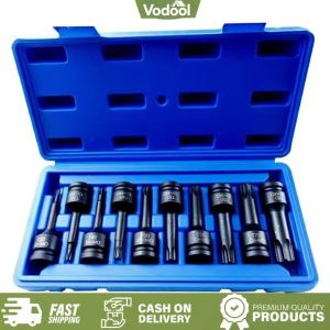 [VSC] 10Pcs Cr-V Steel Hex Socket Tool Kit Rust Proof Metric Power Nuts Drill Set Pneumatic Wrench Tool