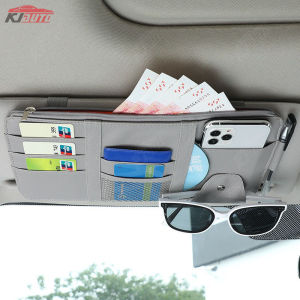 Leather Sunshade Storage Clip Multifunctional Large Capacity Storage Bag Convenient and Tidy Car Accessories for All Car Models