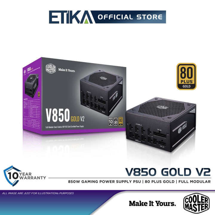 Cooler Master V850 Gold V2 | 850W Gaming Power Supply PSU | 80 Plus ...