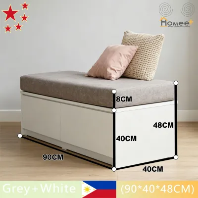 HOMEE Locker Bench Storage Cabinet Bench Upholstered Sofa Wooden Frame Bench Stool With Drawer