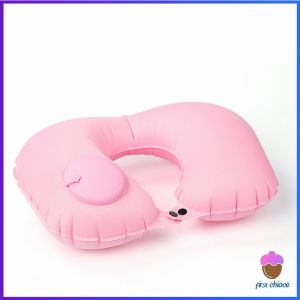 First Chioce หมอนรองคอตัวยู U หมอนรองคอปั๊มลมในตัว หมอนเป่าลมรองคอ ในรถ Pillow