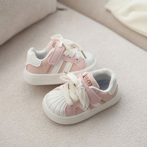 Childrens board shoes girls white shoes 2026 autumn new boys casual shoes soft sole anti slip baby walking sports shoes 16-26
