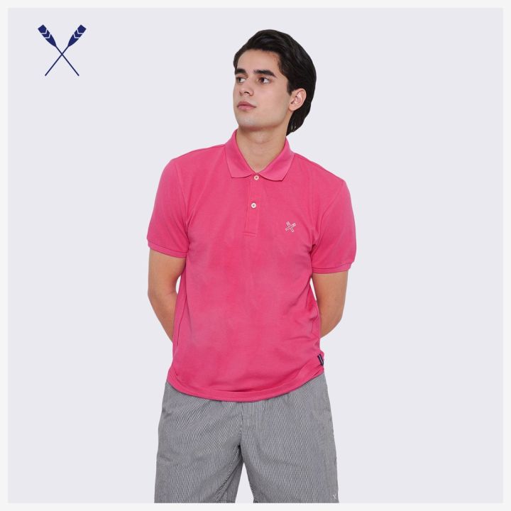 bright pink polo