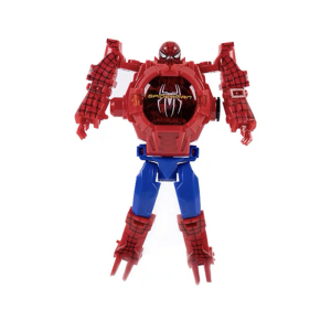 Có Sẵn Marvel Avengers Trẻ Em Biến Dạng Đồng Hồ 3D Chiếu Spider Man Captain America Mô Hình Đồng hồ điện tử Đồ Chơi Quà Tặng