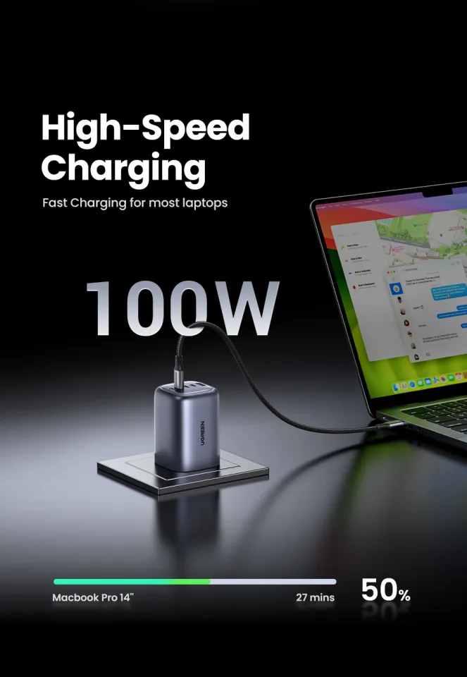 UGREEN 100W GaN 5-Port Fast Charger 4C1A Type C USB A Charger