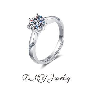 DMY Jewelry Diamond Ring For Women/Moisanite Ring/Moissanite Diamond Ring/Moissanite Jewelry/Woman Jewellery Ring/925 Silver Ring/Silver Ring Women/Moissanite Ring Gra/Moissanite Ring 0.5 Caret/2CT Moissanite Ring  Engagement Ring/Galaxy Shining