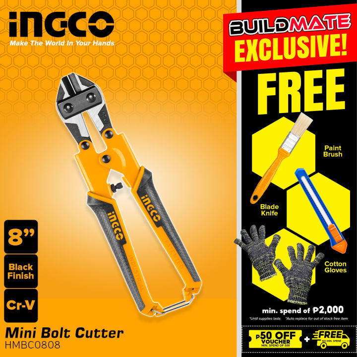 INGCO Mini Bolt Cutter 8" Inch HMBC0808 BUILDMATE IHT Lazada PH
