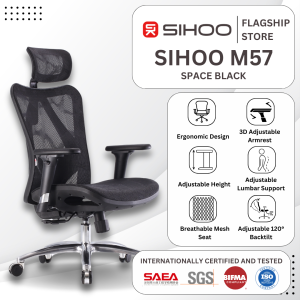 SihooM57 Ergonomic Chair Office Director Manager Mesh Chair Work From Home Chair Gaming Chair
