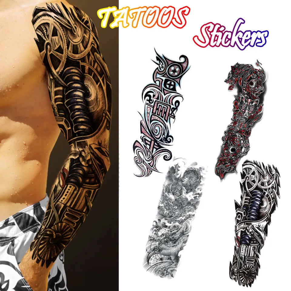 Kotbs 2 Sheets Temporary Tattoos 3D Cross Clock Body Arm Tattoo Sticker for  Men Women Fake Tattoo - Walmart.com