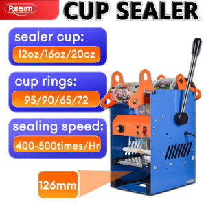 REAIM Cup Sealer Machine Cup Sealing Machine Cup Milk Tea Sealing Machine 72/90/95mm Heavy Duty Cup Sealing Machine Machine Paper Cups Plastic Cup
