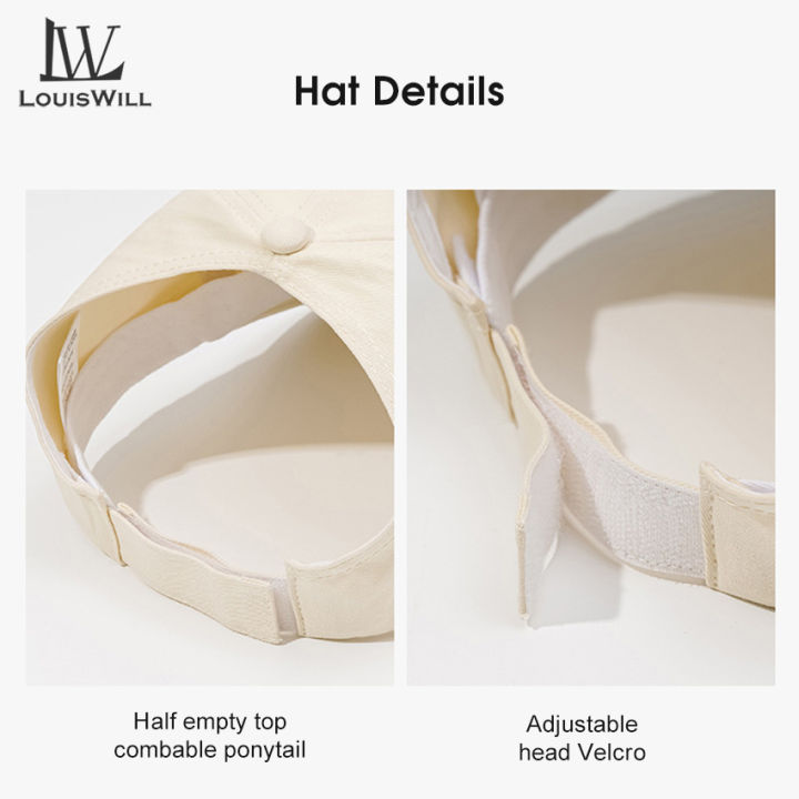 LouisWill%20hat%20woman%20korea%20style%20Large%20Brim%20Visor%20Women%20High%20Ponytail%20Baseball%20Empty%20Top%20Sunscreen%20Cap%20Outdoor%20Urban%20Sports%20Sun%20Protection%20Hat%20Hip%20Hop%20Hats%20sun%20hats%20for%20women%20-%20Image%205